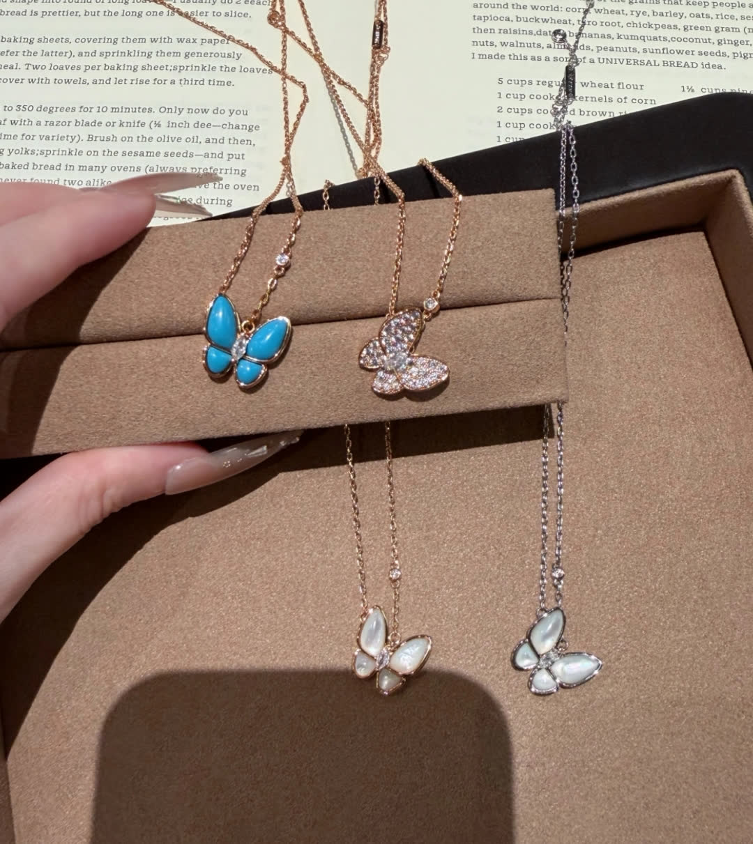 Van Cleef & Arpels Butterfly Layered Necklace Set